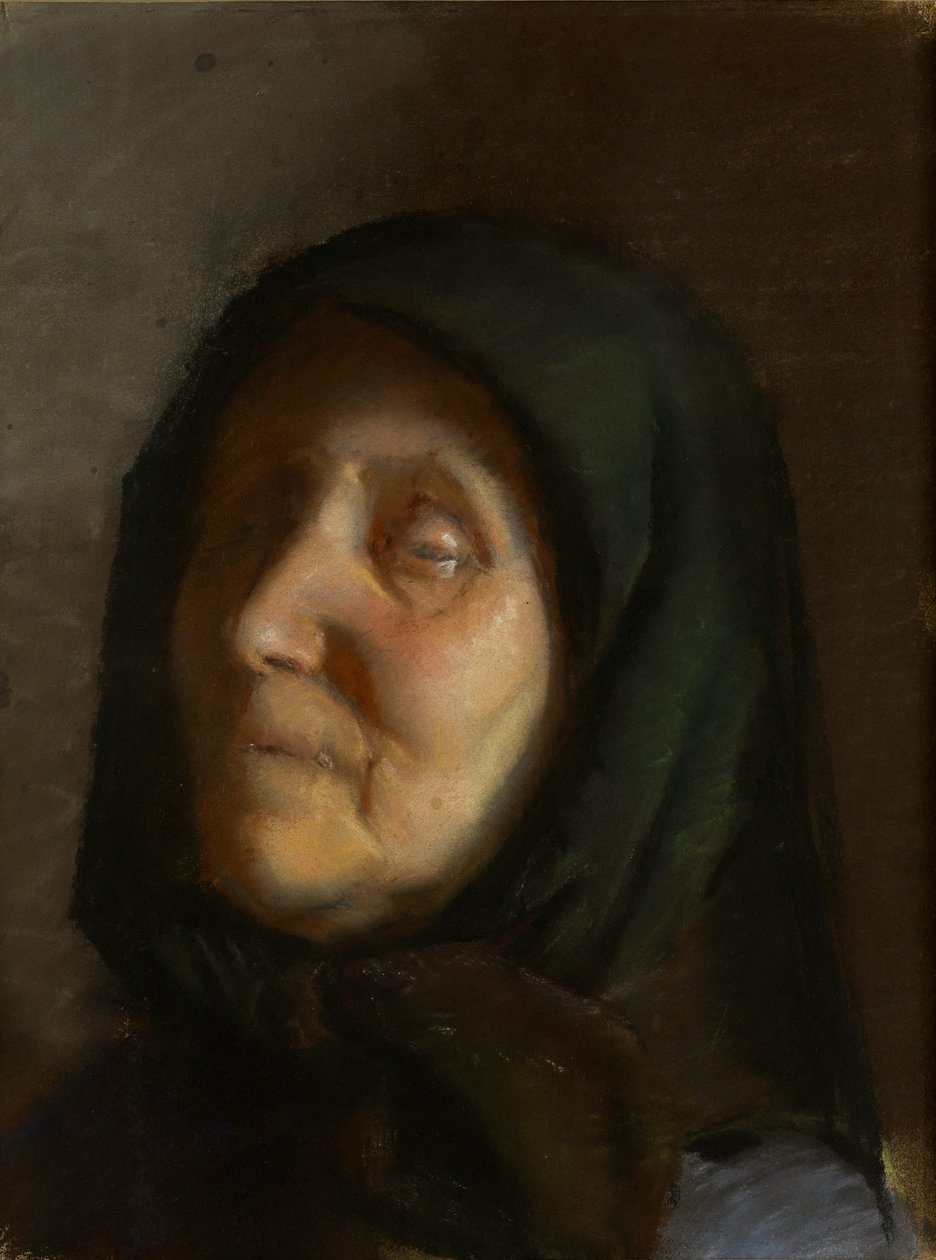 Dinamarquês: Blind kone Uma mulher cega de Anna Ancher