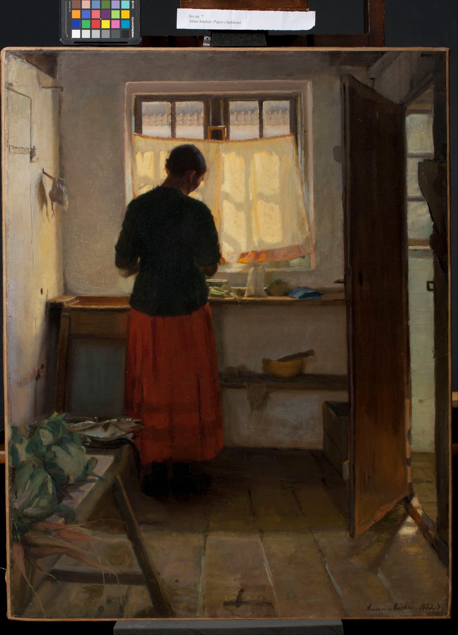 A empregada na cozinha de Anna Ancher
