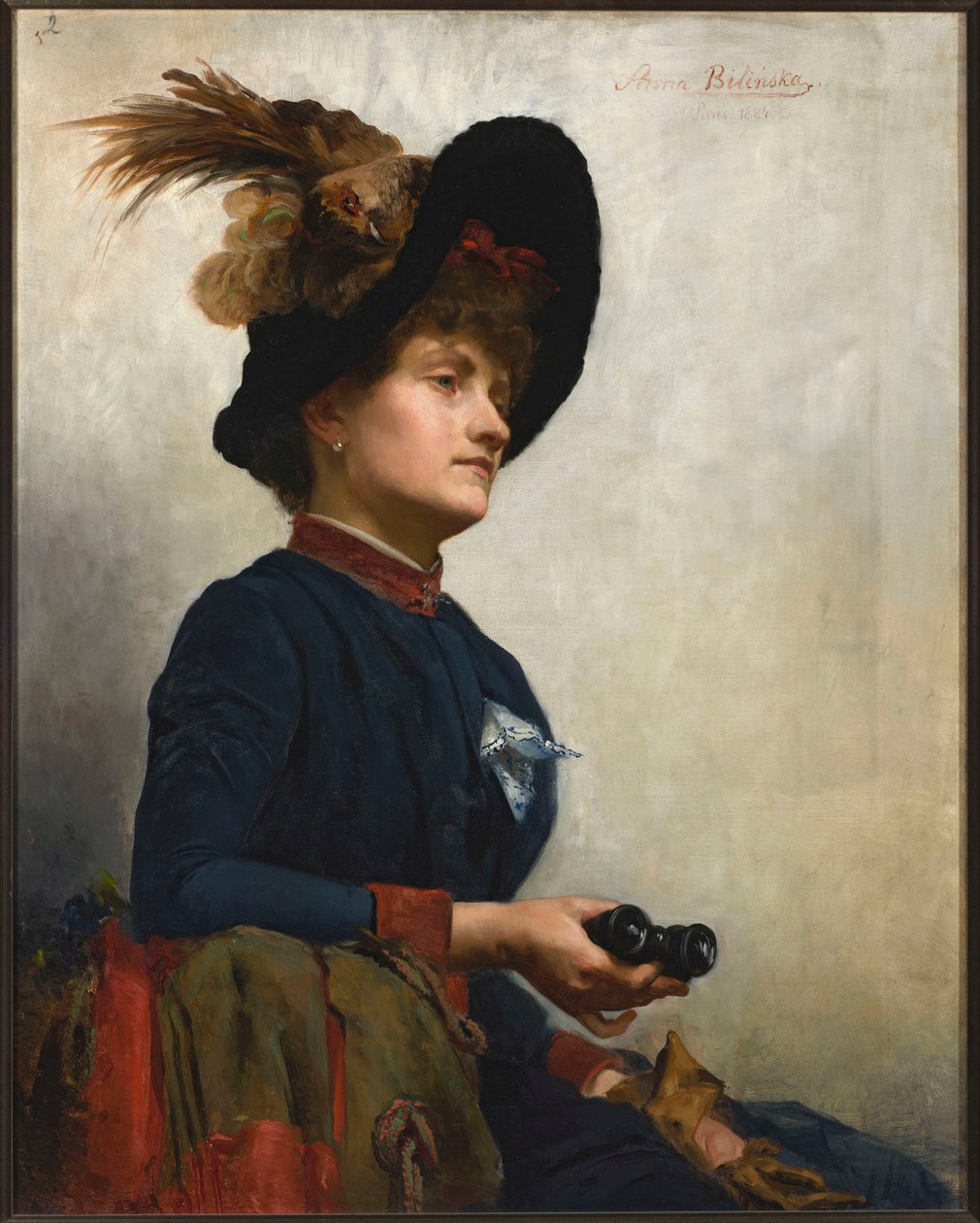 Retrato de uma senhora com óculos de lentes de contacto de Anna Bilińska Bohdanowicz