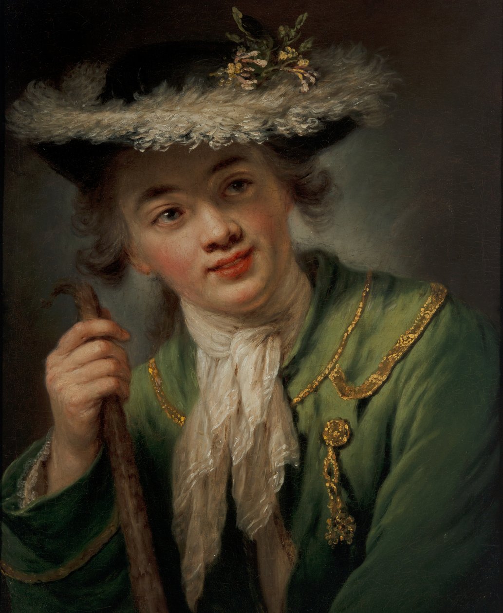Retrato de uma jovem mulher de Anna Dorothea (1721 82) Lisiewska