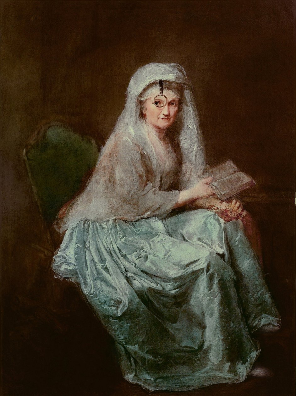Auto-retrato com monóculo, 1777 de Anna Dorothea Therbusch