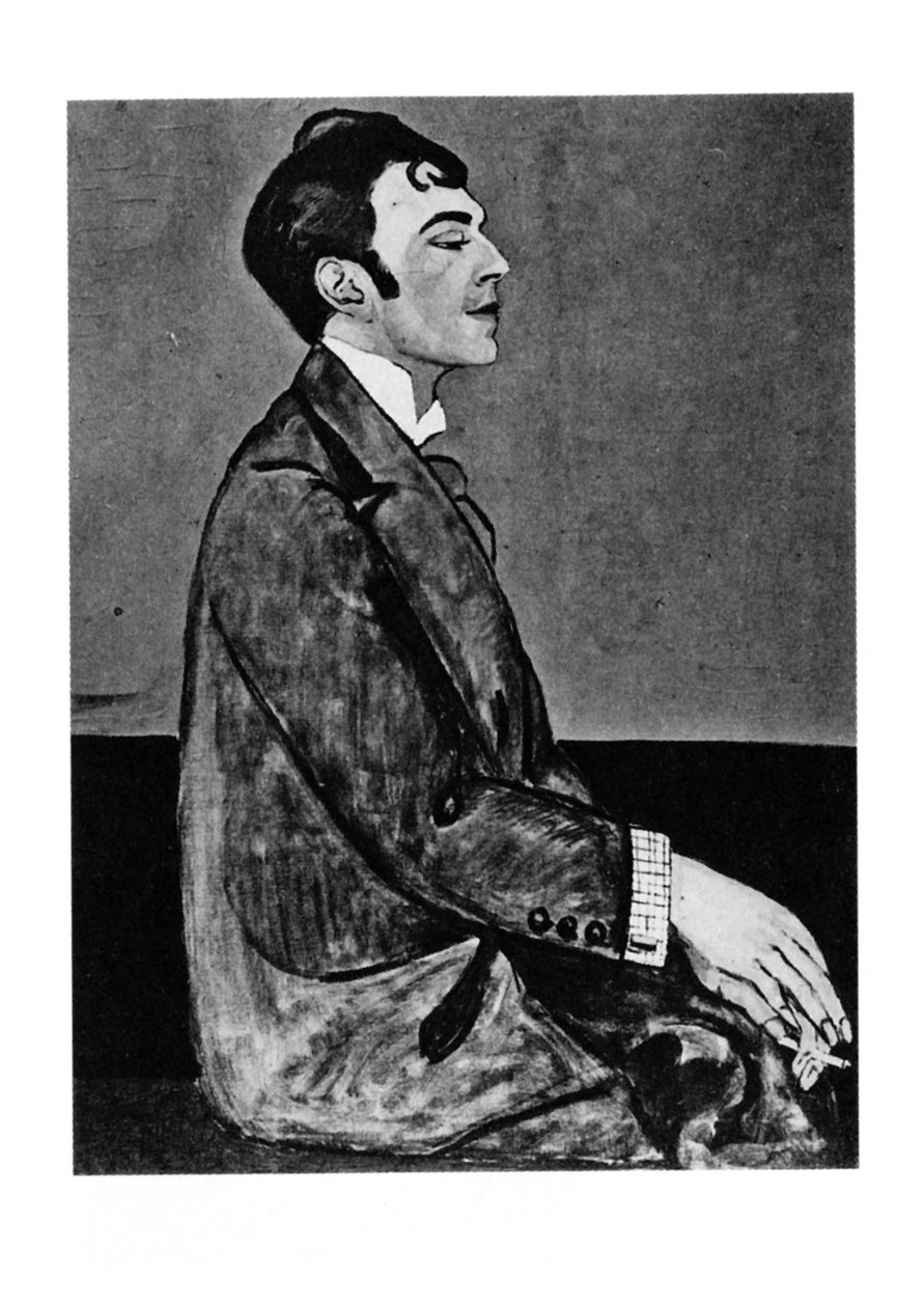 Retrato do poeta Osip Mandelstam 1891-1938 de Anna Mikhaylovna Zelmanova Tchudovskaya