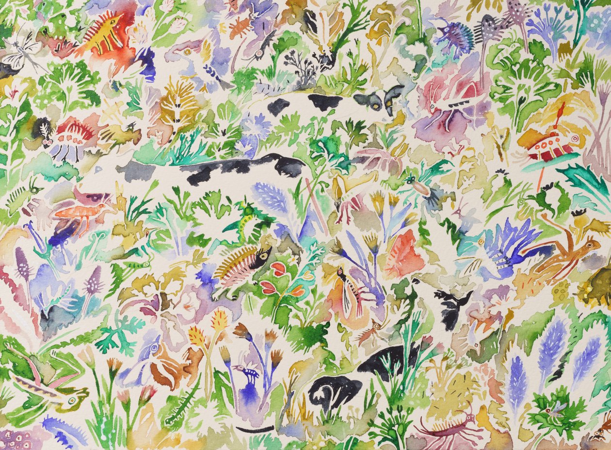 2 Swansong, 2023 (aguarela) de Anna Pugh
