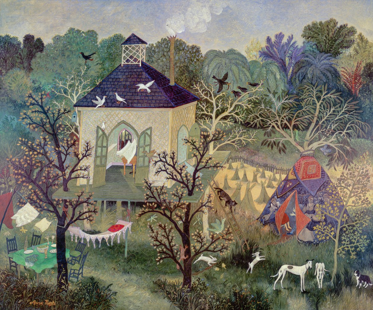 Um lugar para estar, 2003 (acrílico) de Anna Pugh