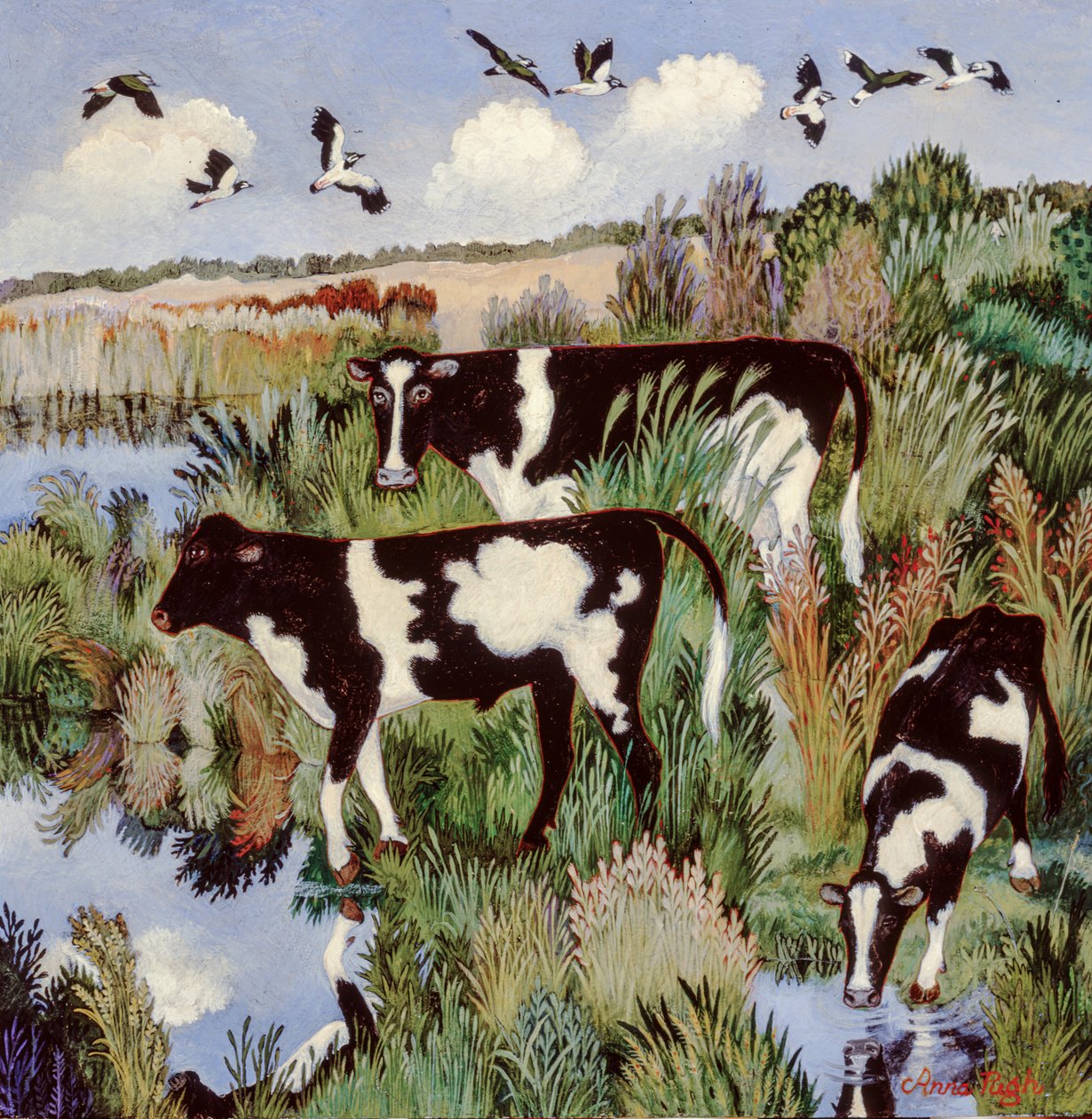 Uma bebida tranquila, 2003 (acrílico) de Anna Pugh