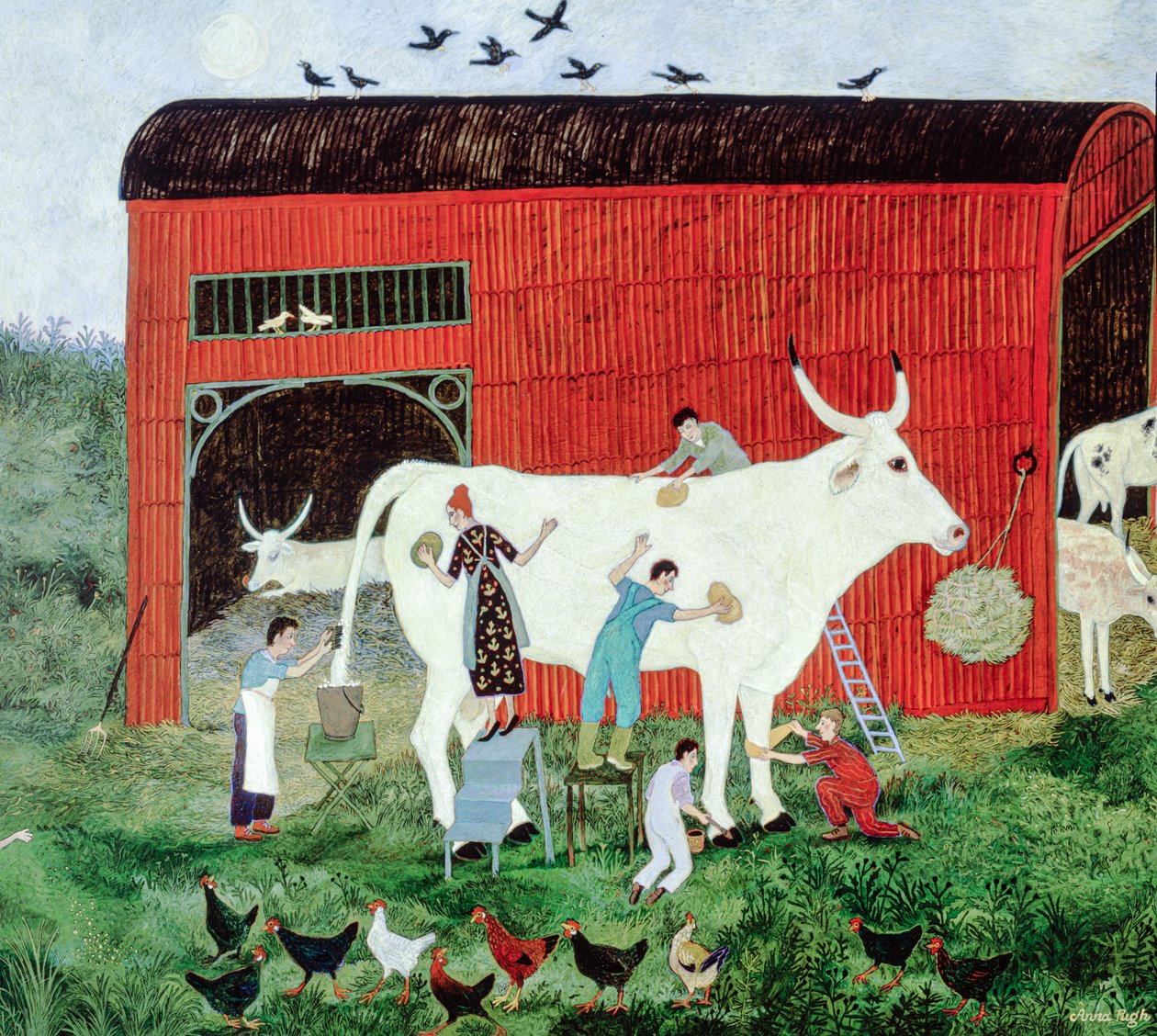 An Early Start, 2007 (acrílico) de Anna Pugh