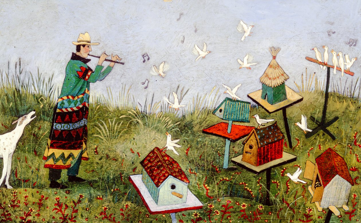 Ave-Piper, 2001 (acrílico) de Anna Pugh