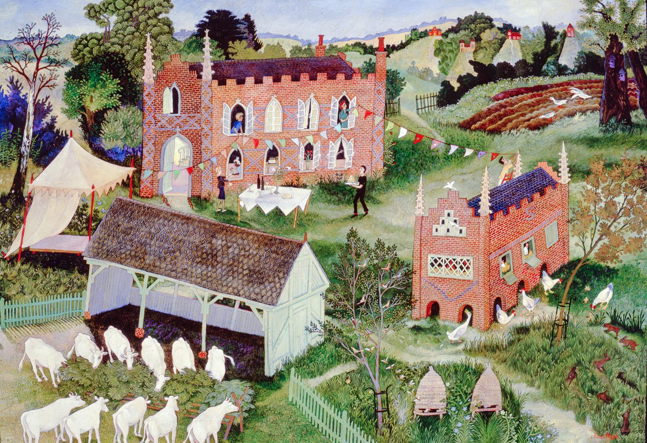 Casa de pássaros, 2002 (acrílico) de Anna Pugh