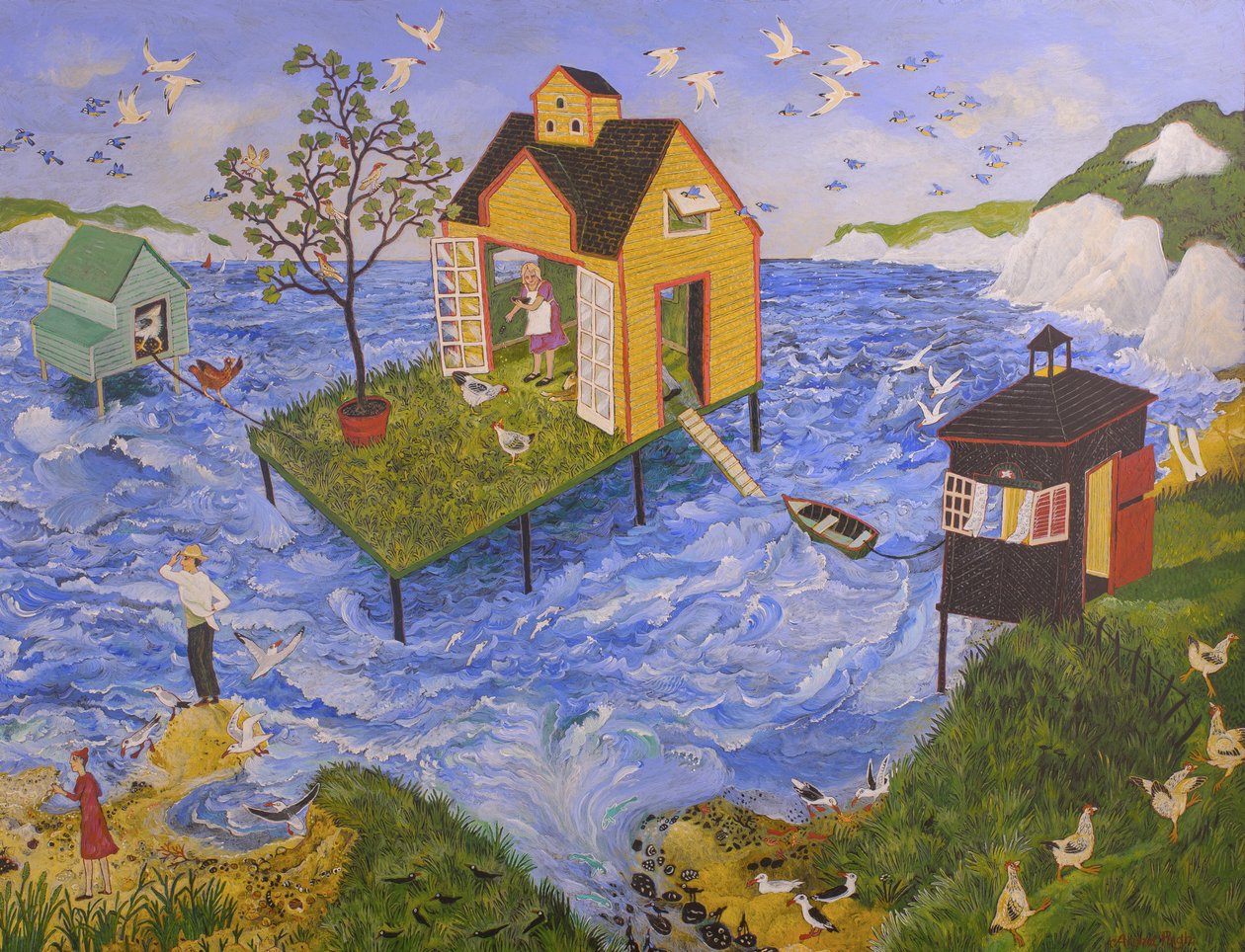 Bluebirds Over, 2015 (acrílico) de Anna Pugh