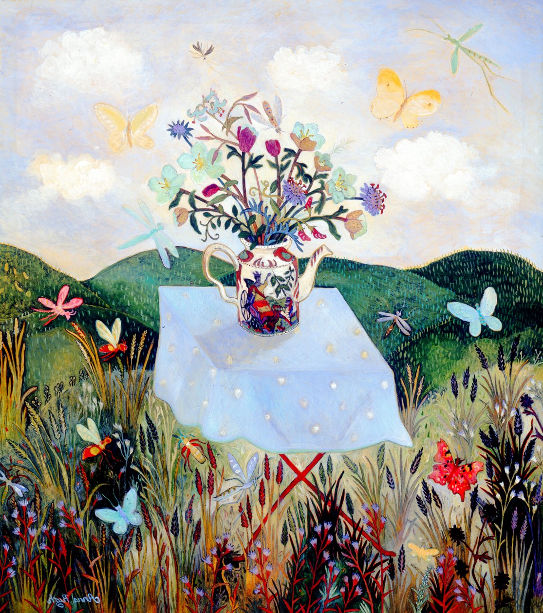 Insectos e Borboletas, 2003 (acrílico) de Anna Pugh