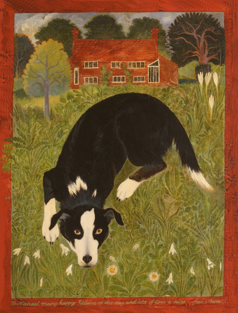 Cão Collie (acrílico) de Anna Pugh