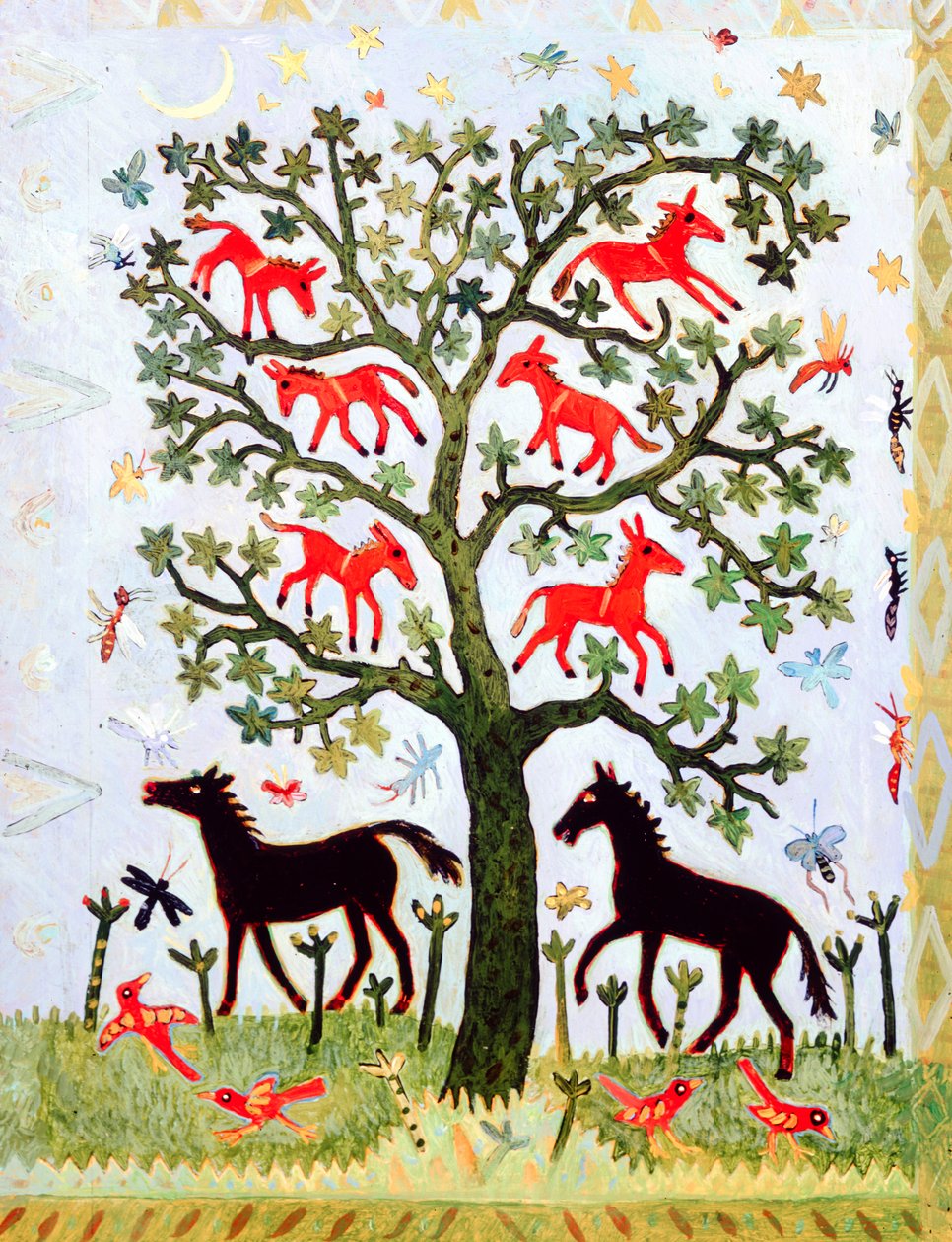 Árvore da Gâmbia, 2005 (acrílico) de Anna Pugh