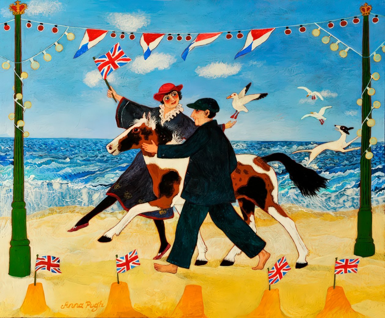 Jubileu à beira-mar, 2011 (acrílico) de Anna Pugh