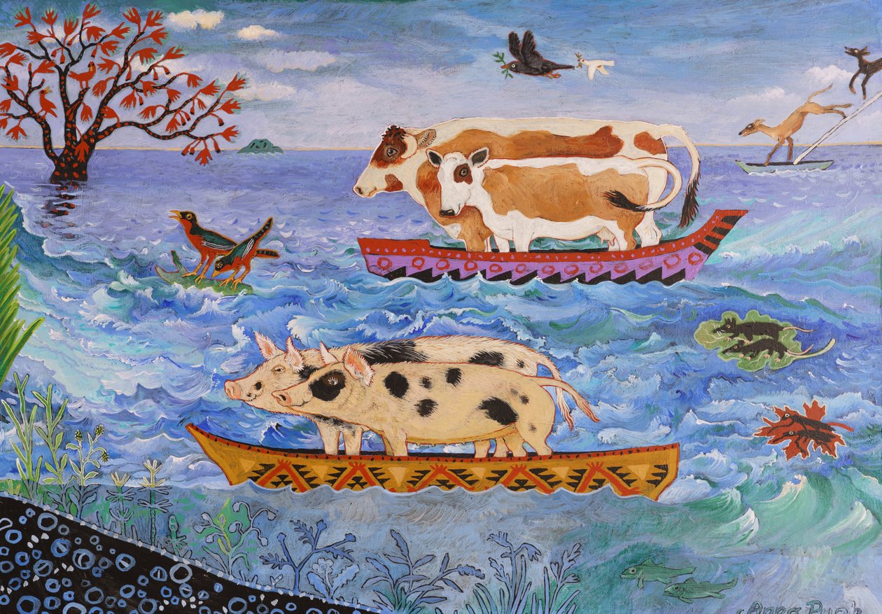 Fora da Arca, 2018 (acrílico) de Anna Pugh