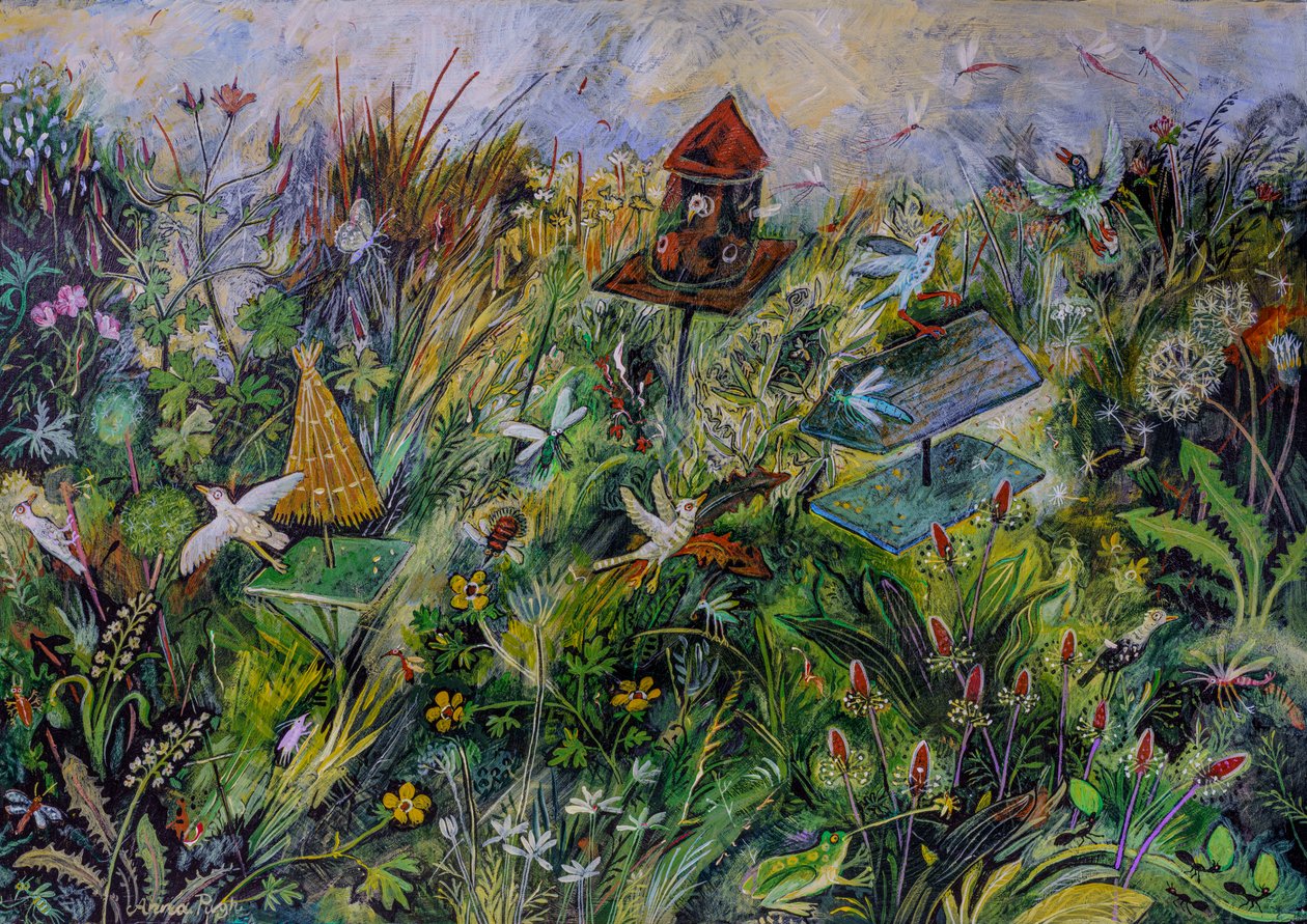 Ok so you draw a frog, 2022 (acrílico sobre cartão) de Anna Pugh