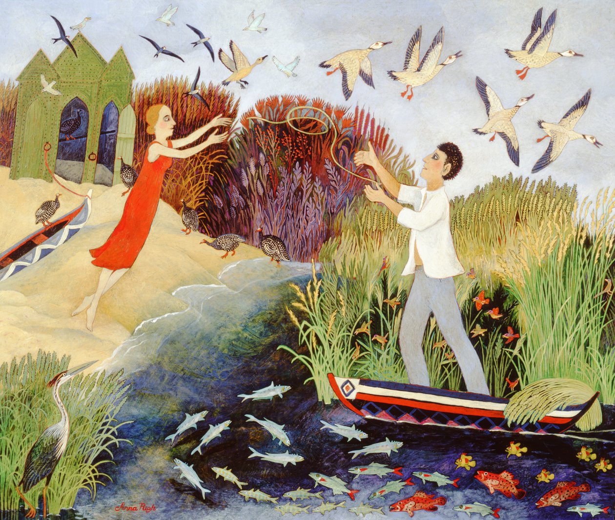 Ship to Shore, 2007 (acrílico) de Anna Pugh