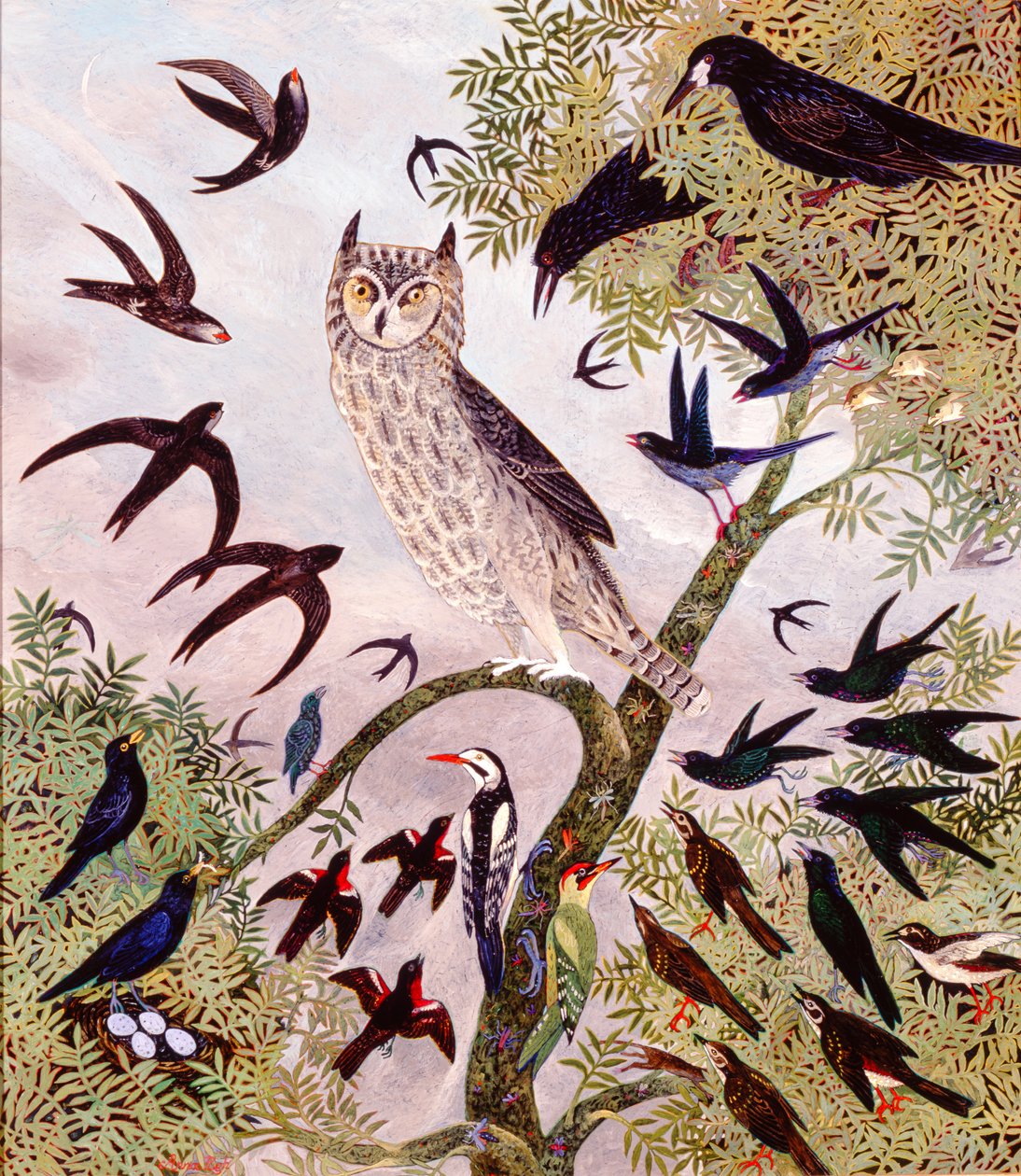 Paus e Pedras, 2000 (acrílico) de Anna Pugh