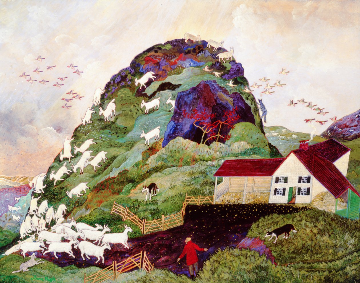 O Encontro, 2010 (acrílico) de Anna Pugh