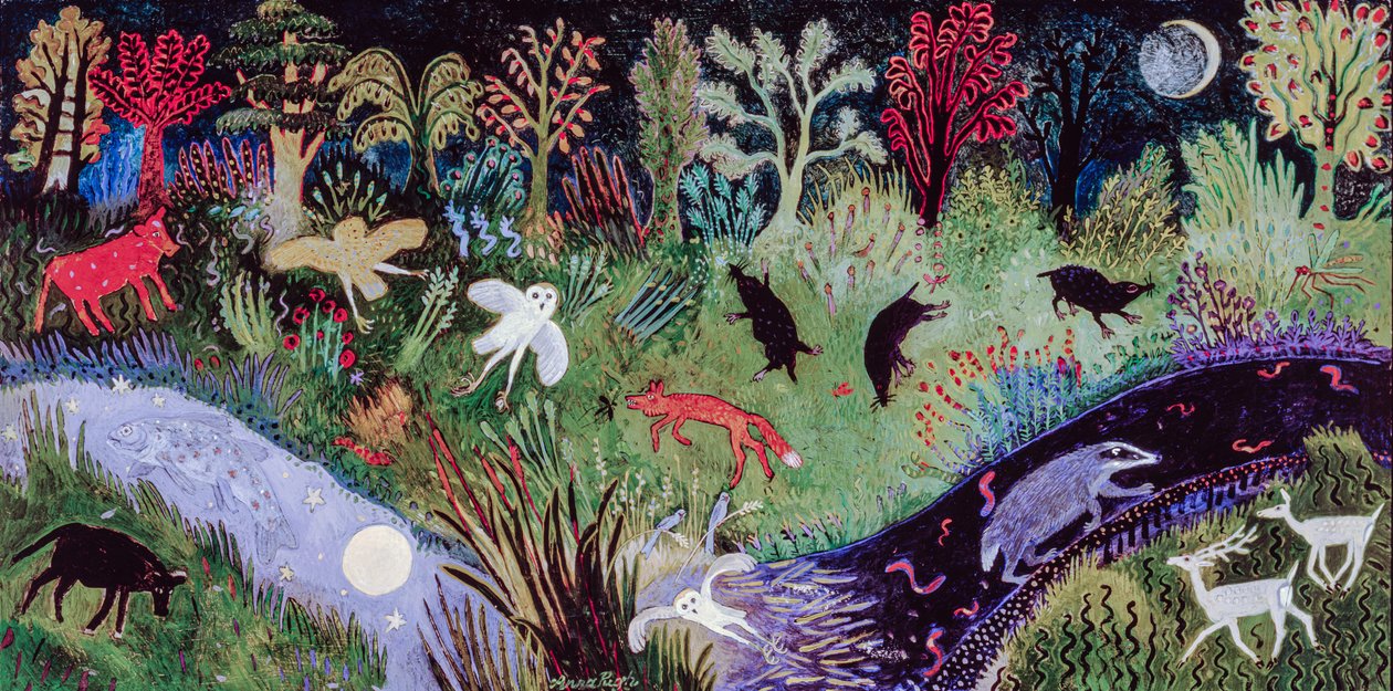 A Hora da Meia-Noite, 2002 (acrílico) de Anna Pugh