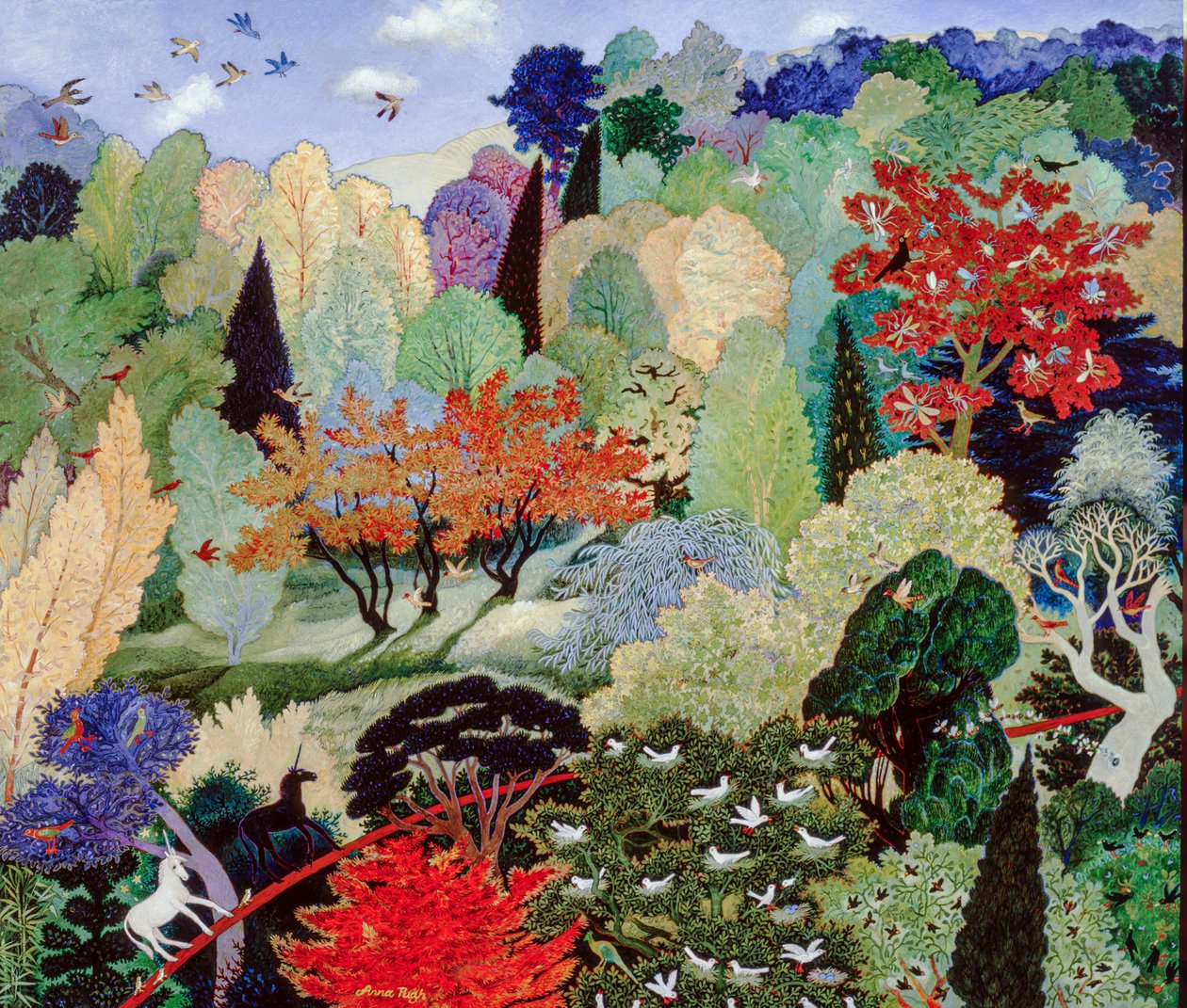 A Árvore do Ninho, 2007 (acrílico) de Anna Pugh