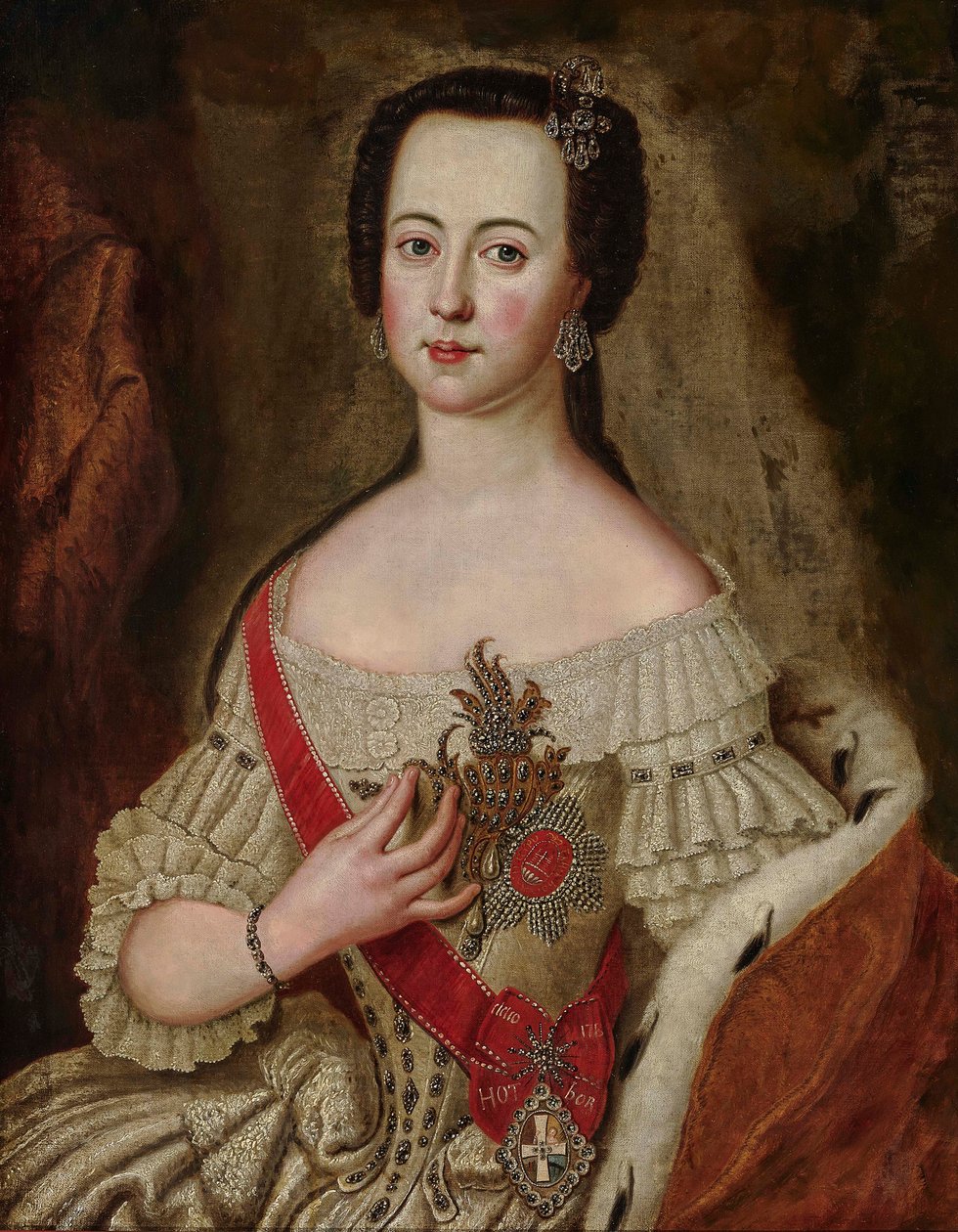 Retrato da Imperatriz Catarina II 1729-1796. de Anna Rosina Lisiewska