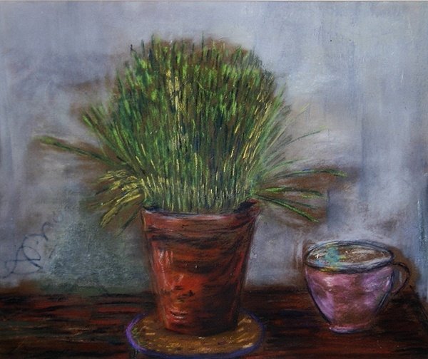 Hortelã-dos-gatos (pastel sobre papel) de Anna de Noailles