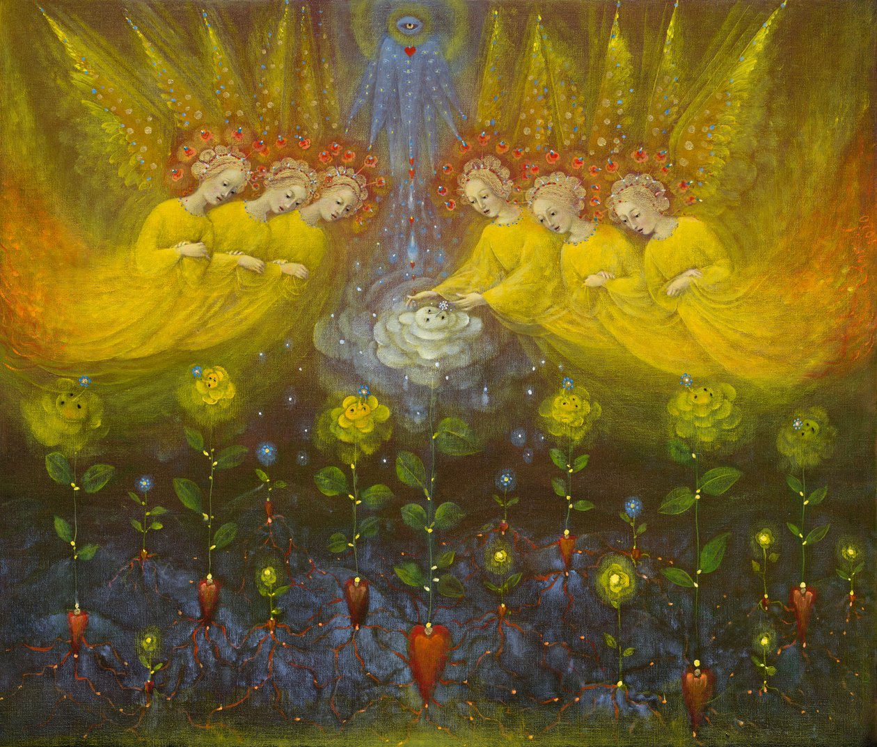 Jardim Celestial, 2020 (óleo sobre linho belga) de Annael Anelia Pavlova