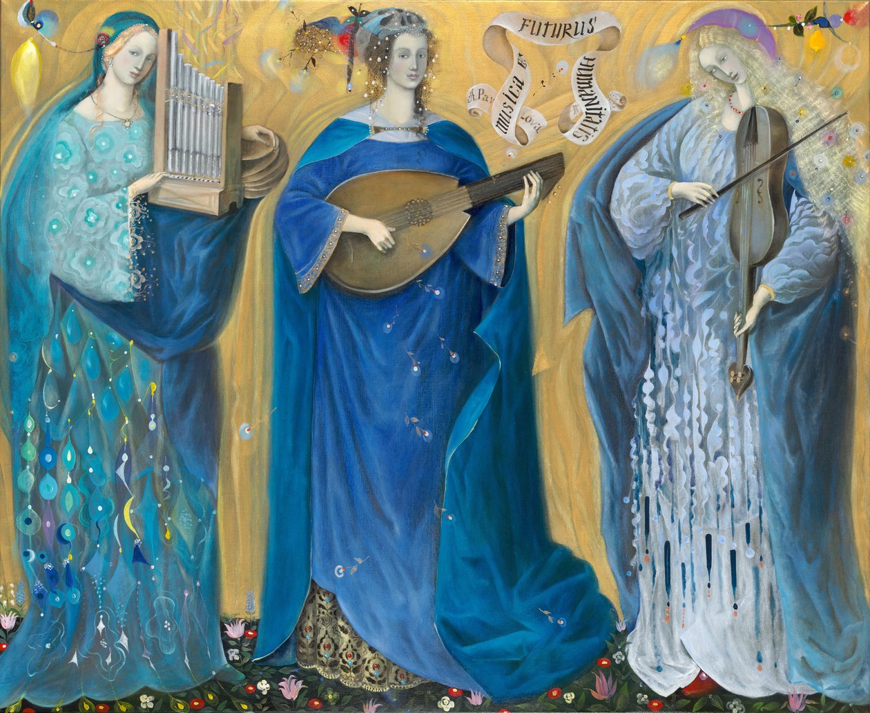 Meditações sobre a Santíssima Trindade - segundo a música de Olivier Messiaen, 2007 (óleo sobre linho belga) de Annael Anelia Pavlova