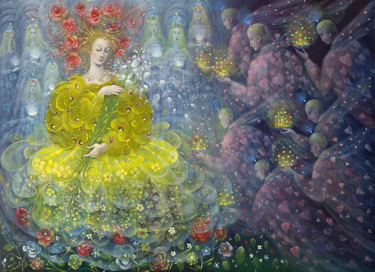 Rainha das Flores, 2018 (óleo sobre linho belga) de Annael Anelia Pavlova