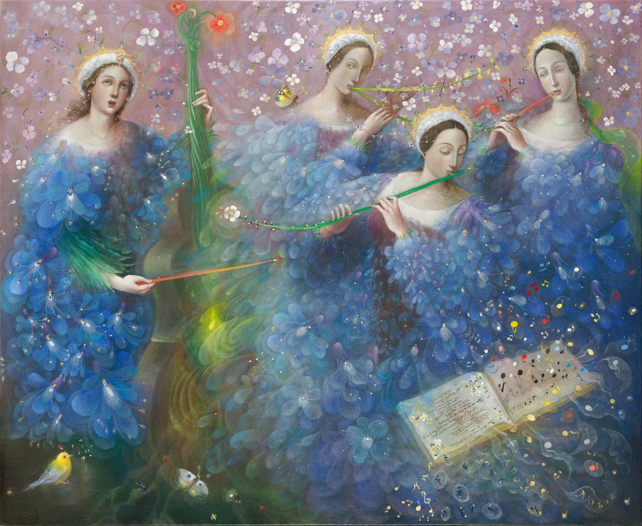 Canto da Deusa Natura - segundo a música de Max Reger, 2013 (óleo sobre linho belga) de Annael Anelia Pavlova