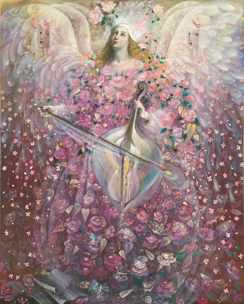 O Anjo do Amor, 2010 (óleo e folha de ouro sobre linho belga) de Annael Anelia Pavlova