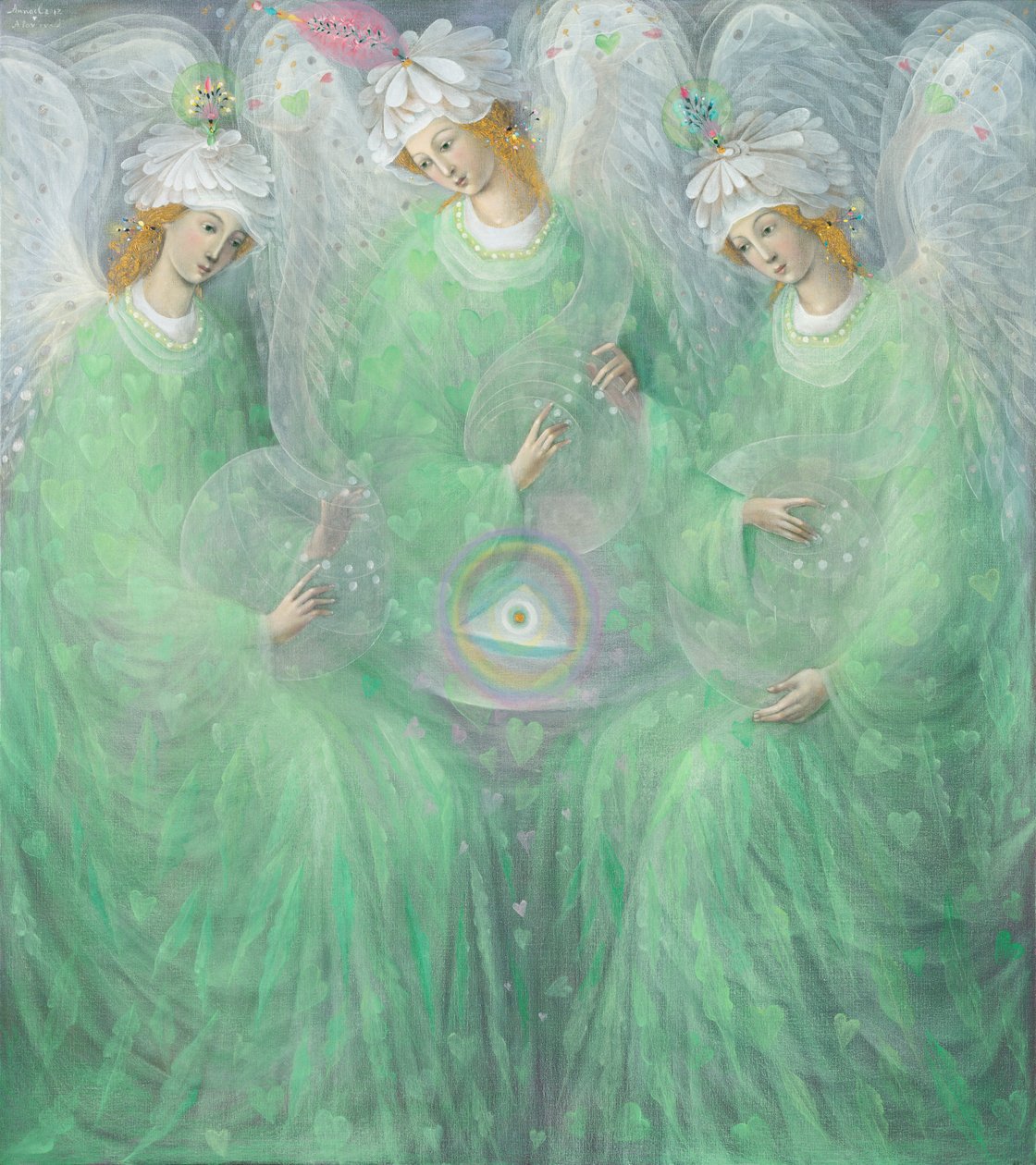 As Revelações da primavera (díptico), painel da esquerda, 2012 (óleo sobre linho belga) de Annael Anelia Pavlova