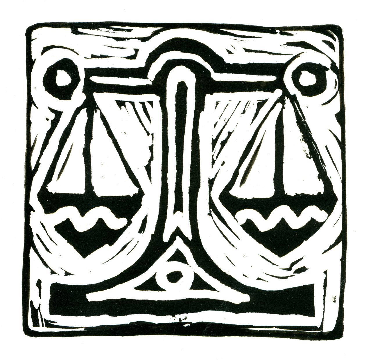 Horóscopo (Balança), 2017 (impressão em linho) de Annalisa Morrocco