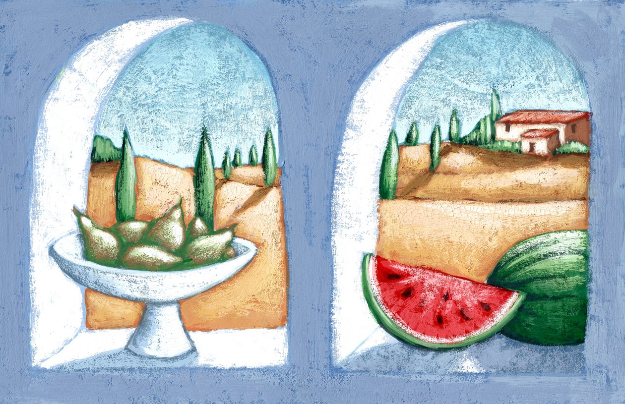 Paisagem italiana, 2010 (guache) de Annalisa Morrocco