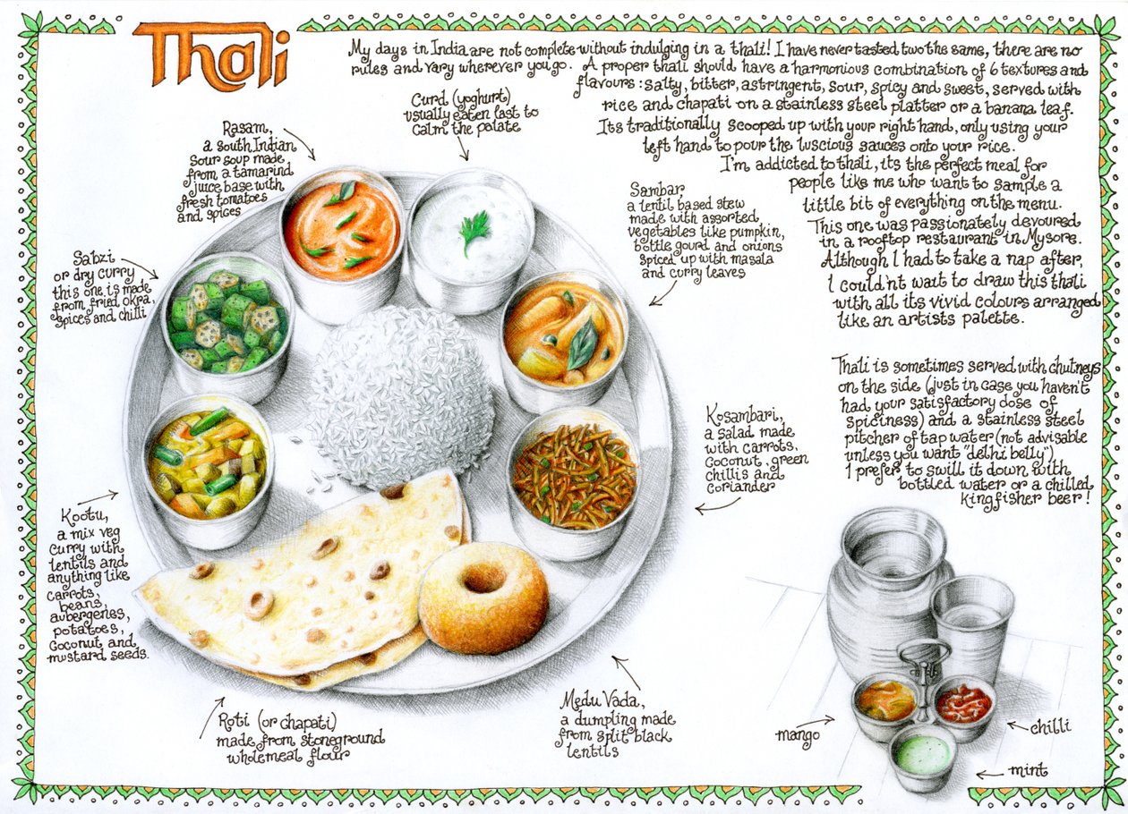 Thali, 2020 (lápis de cor e lápis) de Annalisa Morrocco
