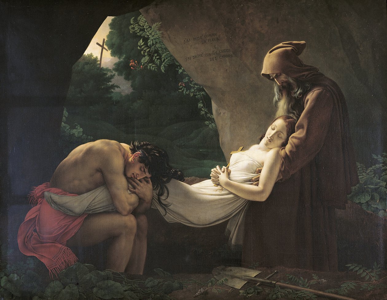 O túmulo de Atala, 1808 de Anne Louis Girodet de Roucy Trioson