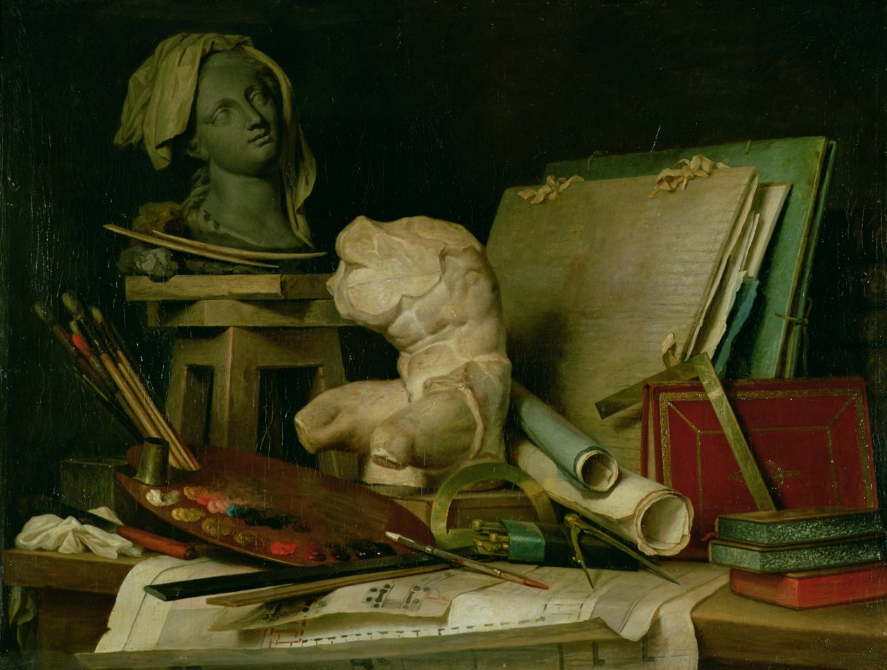 Os Atributos das Artes, 1769 de Anne Vallayer Coster
