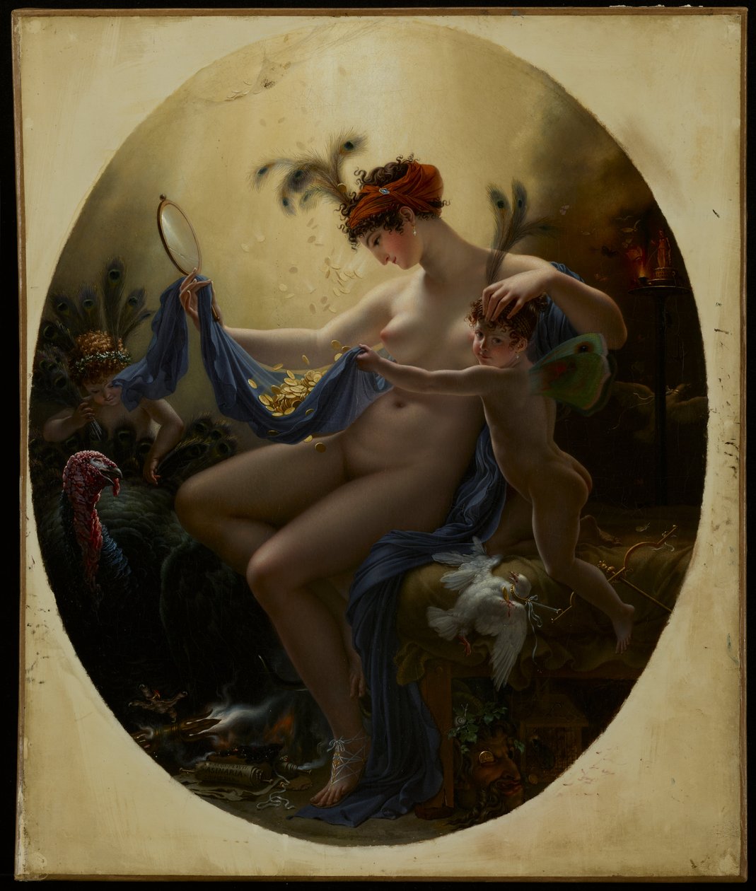 Anne-Louis Girodet de Roussy-Trioson - retrato da senhorita de Anne Louis Girodet de Roussy Trioson