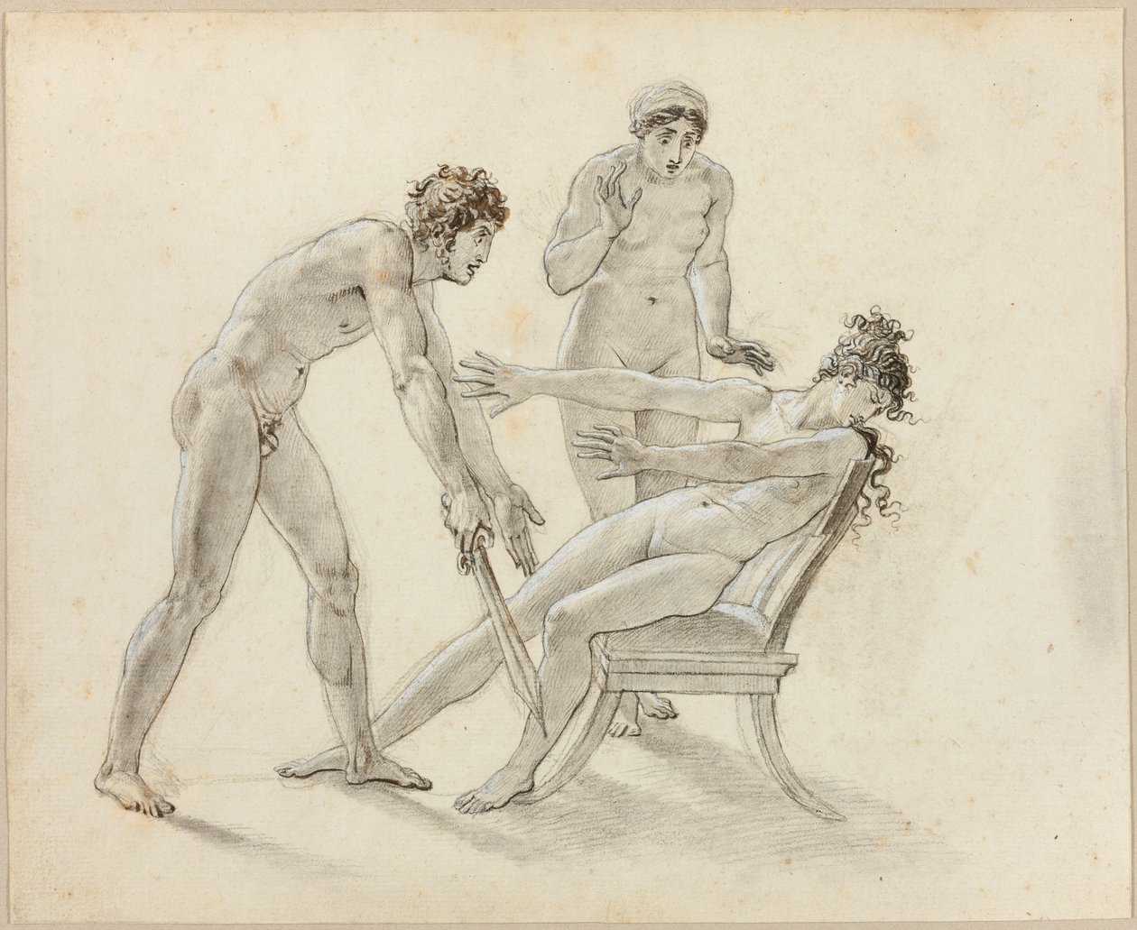 Hermione rejeitando Orestes de Anne-Louis Girodet de Roucy-Trioson