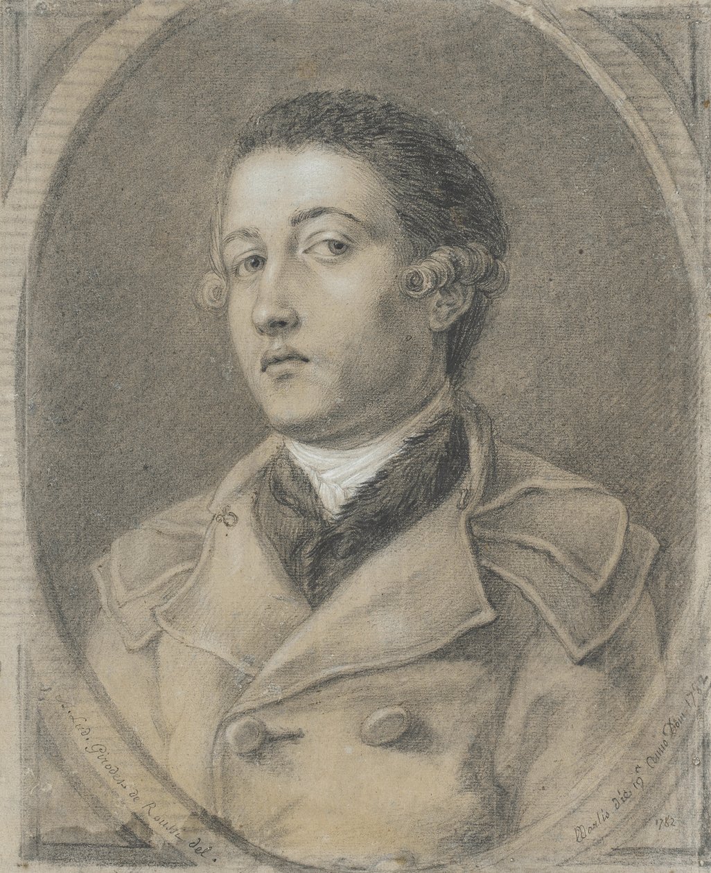 Retrato de um jovem de Anne-Louis Girodet de Roucy-Trioson