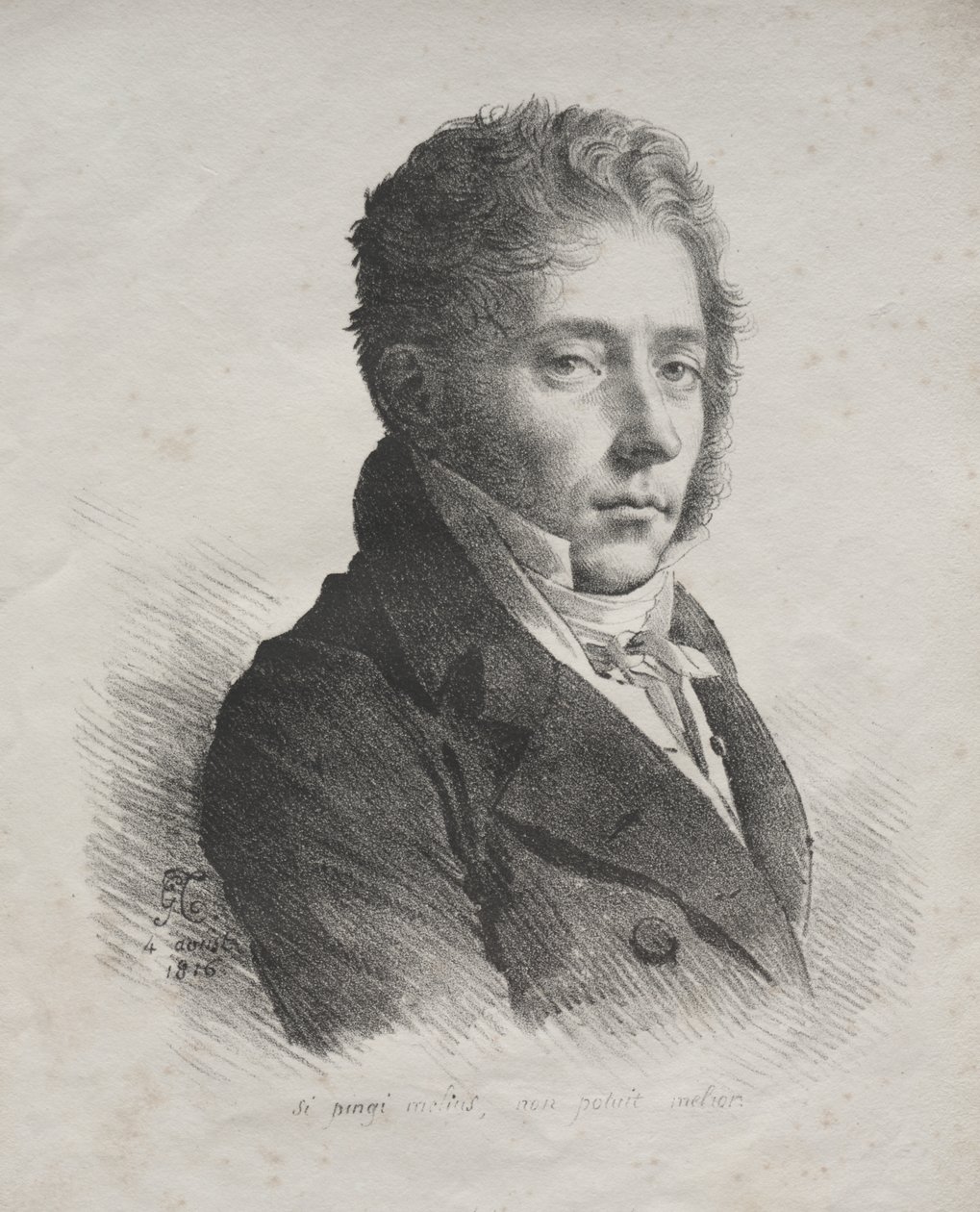 Coleção de ensaios litográficos: Retrato de MR. Coupin de La Couperie de Anne-Louis Girodet de Roucy-Trioson