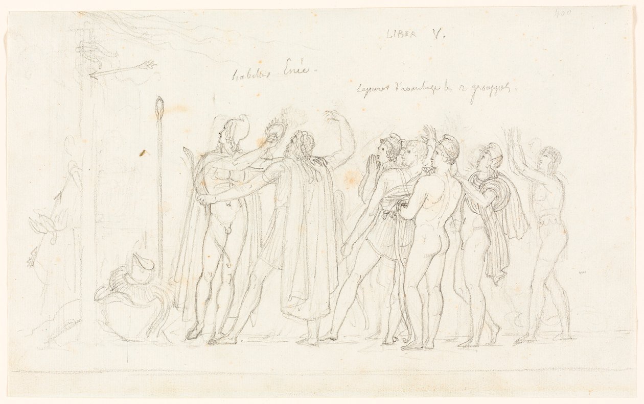 O Jogo de Tiro com Arco, da Eneida, Livro V de Anne-Louis Girodet de Roucy-Trioson