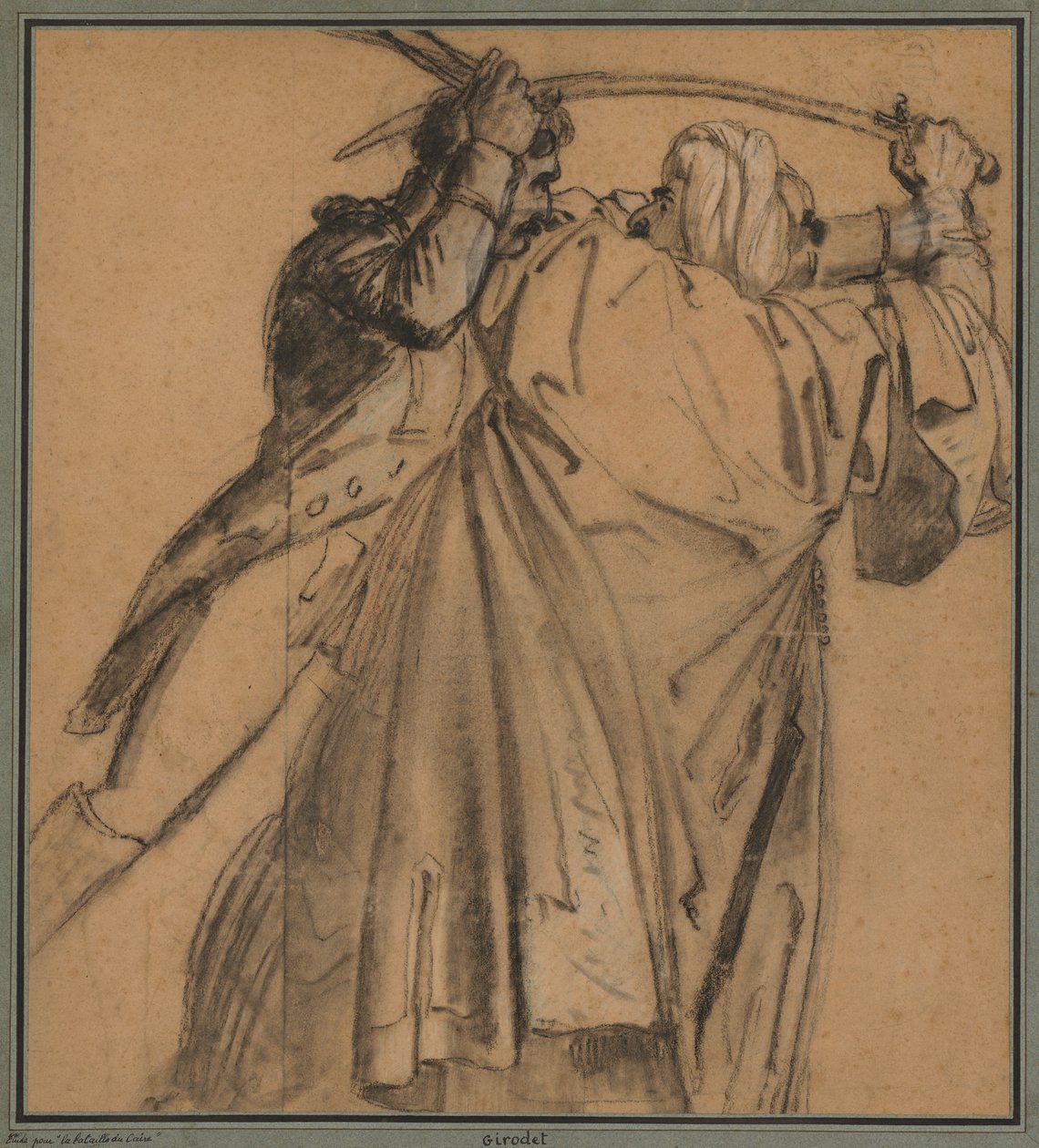 Dois árabes, para a revolta do Cairo de Anne-Louis Girodet de Roucy-Trioson
