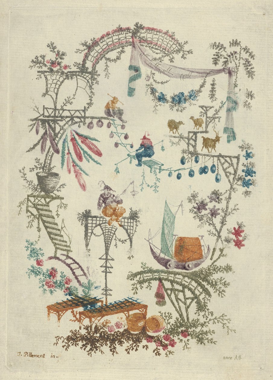 Chinoiserie de New Suite of Chinese Arabesque Notebooks, 1790-99. de Anne Allen