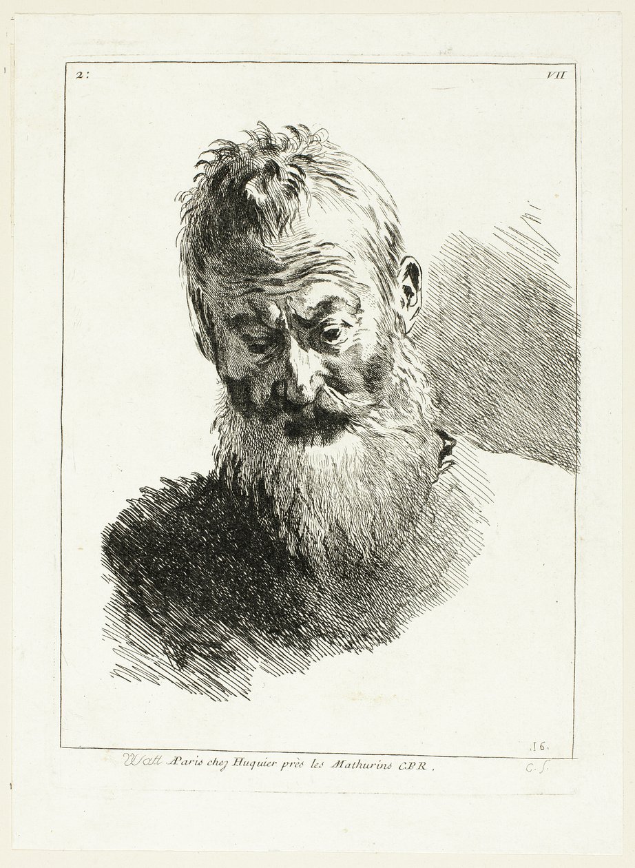 Cabeça de homem de Anne Claude Philippe Caylus