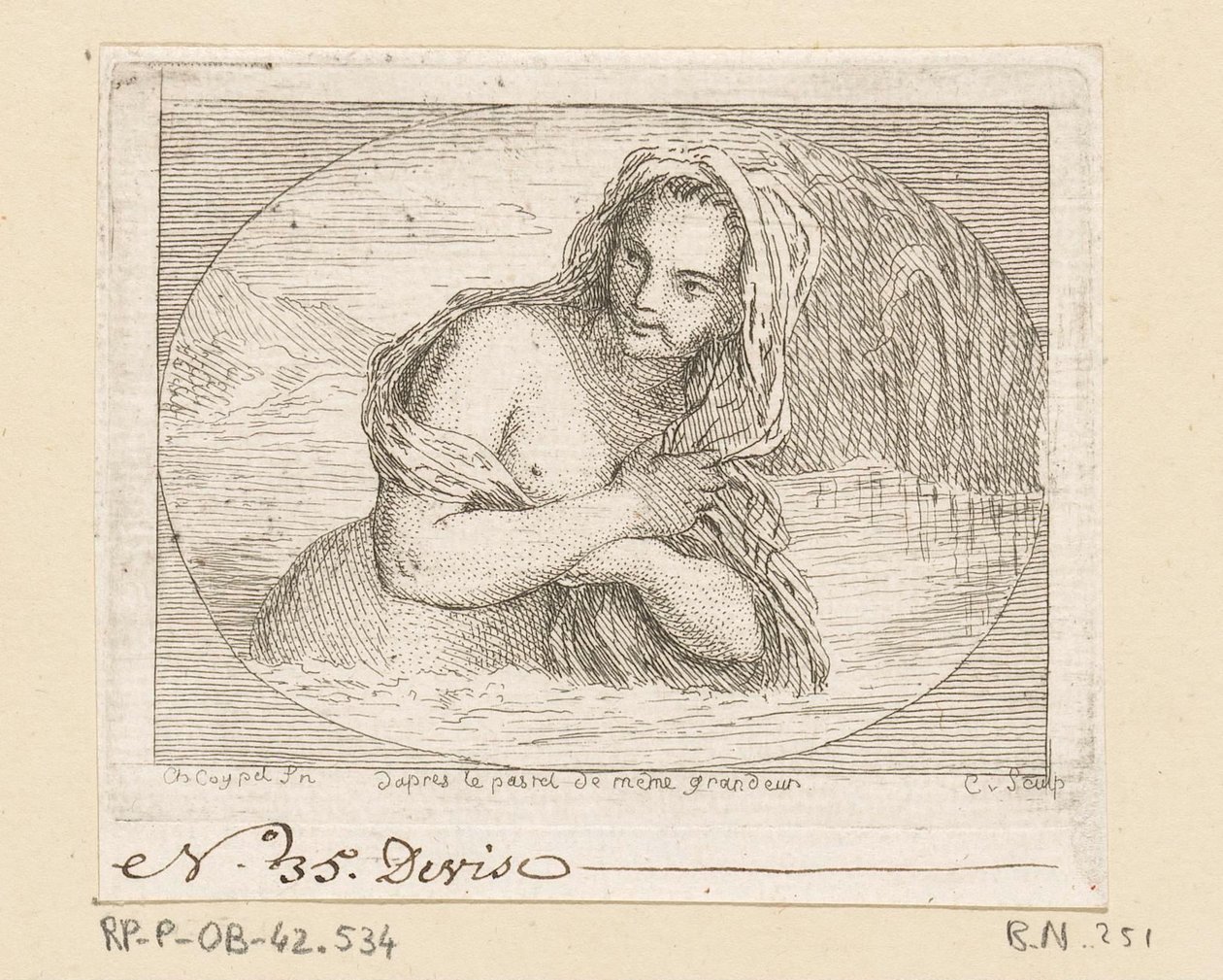 Mulher a banhar-se num rio de Anne Claude Philippe Caylus