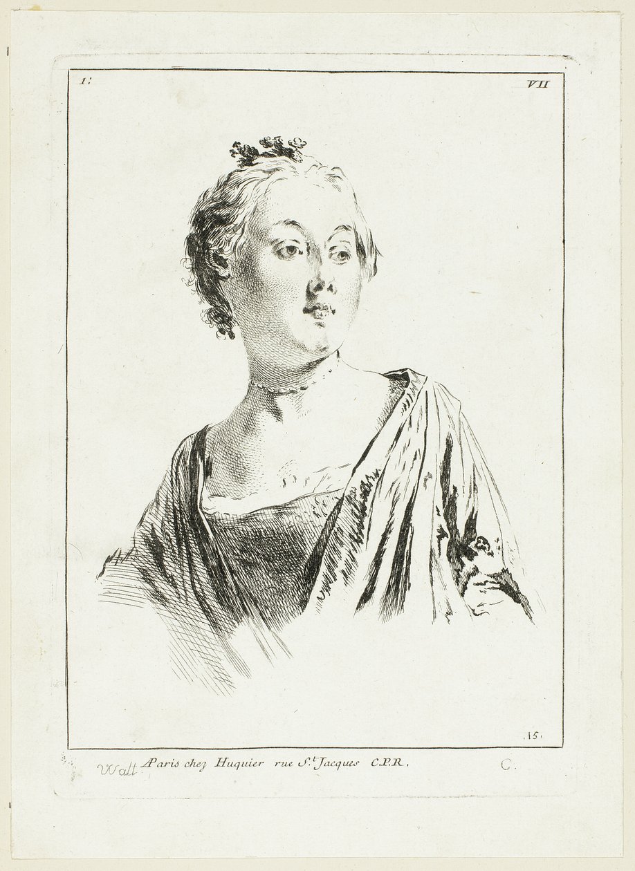Cabeça de mulher de Anne Claude Philippe Caylus