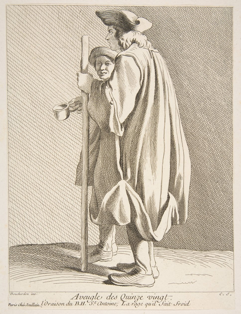 Um homem cego do Hospital Quinze-Vingts, 1738. de Anne Claude Philippe de Caylus