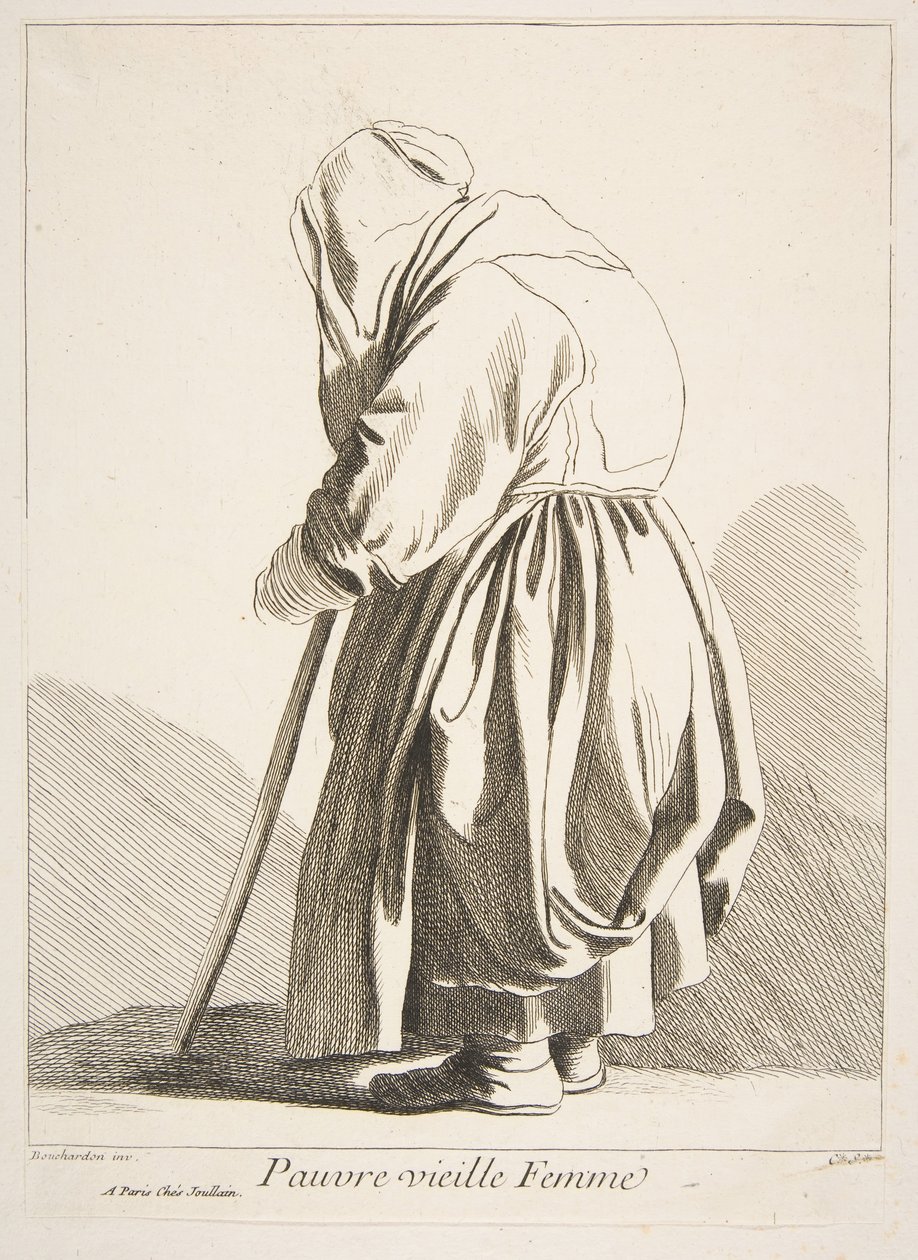 Uma pobre mulher idosa, 1742. de Anne Claude Philippe de Caylus