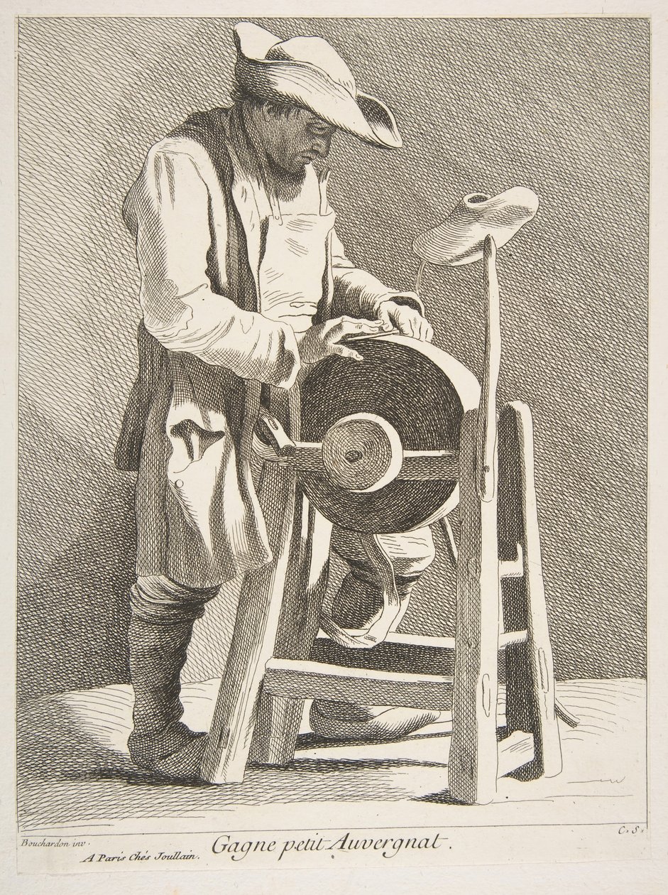Afiador de facas, 1742. de Anne Claude Philippe de Caylus